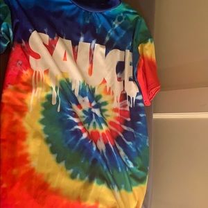 Tie dye rainbow shrit